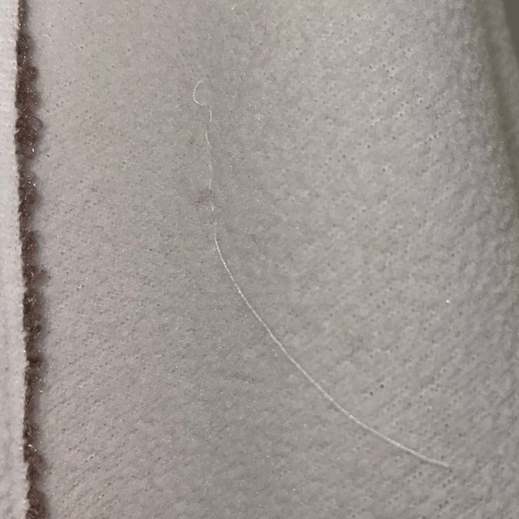 Susan Graver Weekend Reversible Polar Fleece & Sherpa Coat 10-12 Ivory/Clove - Picture 5 of 8